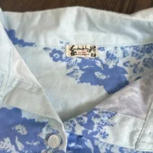 Free people x Intimately FP Early Morning Sleep Set in chambray Combo XL - Picture 3 of 5